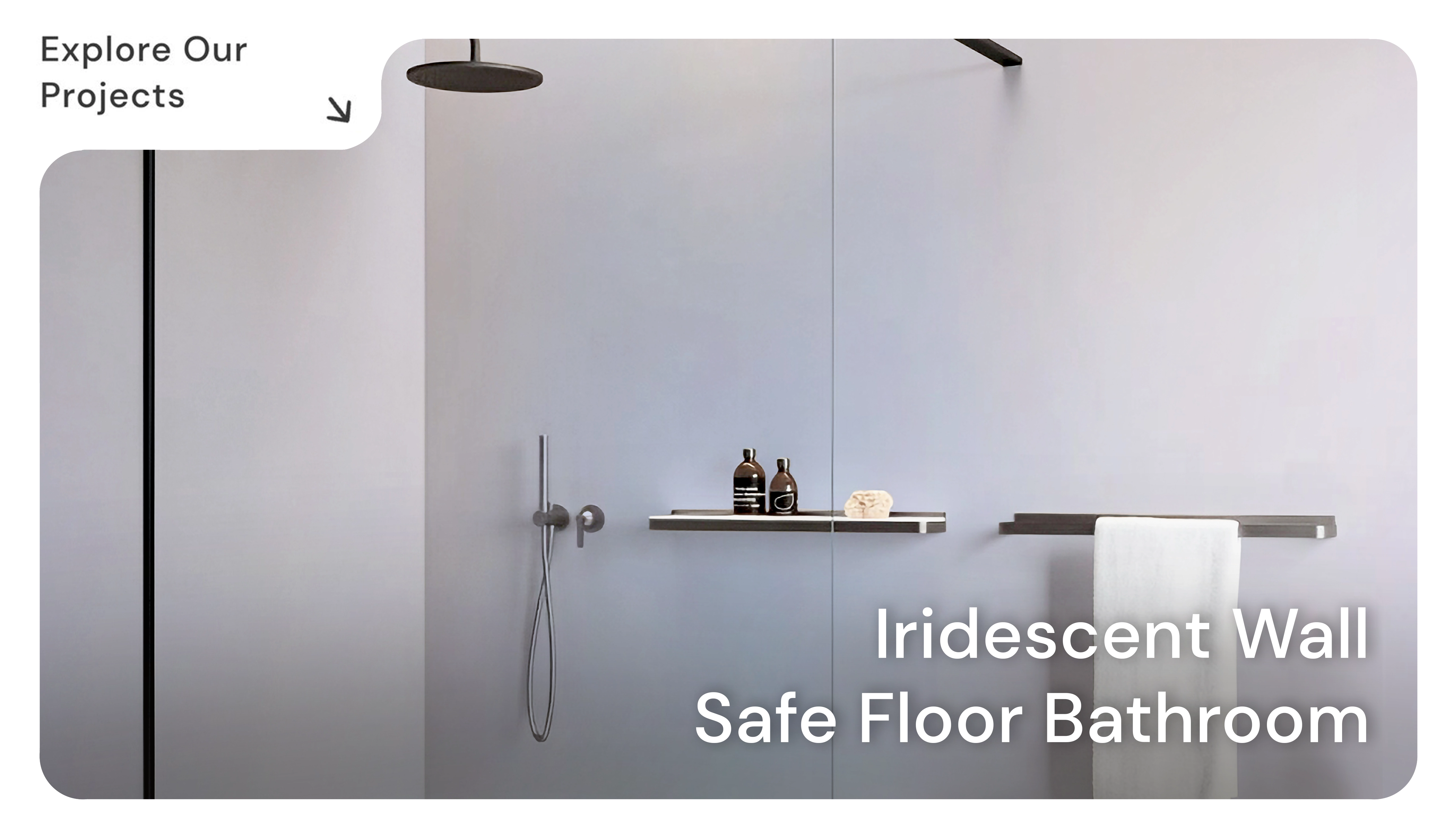 Iridescent Wall Safe Floor Bathroom